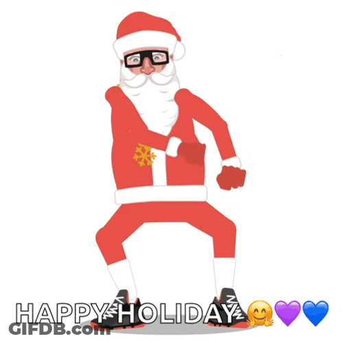 Animated Christmas Santa Dancing GIF