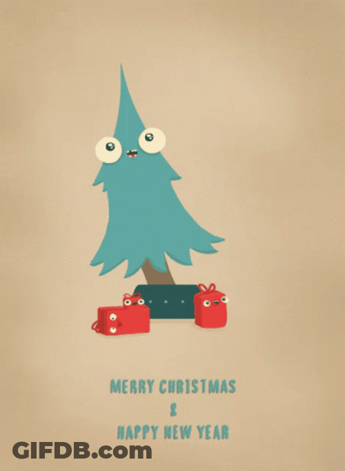 Animated Christmas Tree Dancing GIF