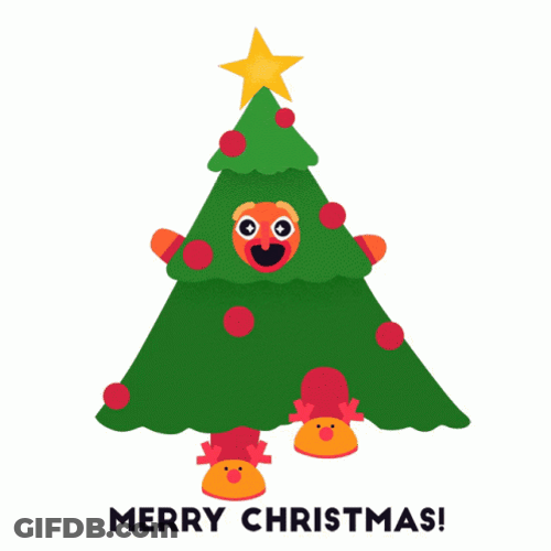 Animated Christmas Tree Happy Christmas GIF