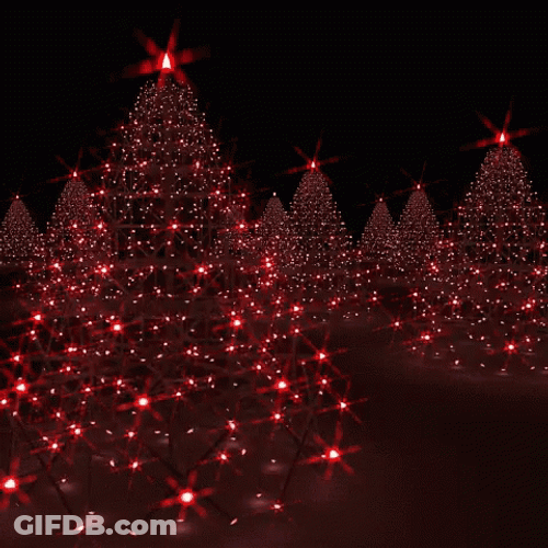 Animated Christmas Tree Rotating GIF