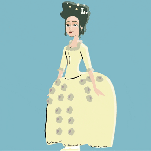 Animated Classic Lady Bowing GIF
