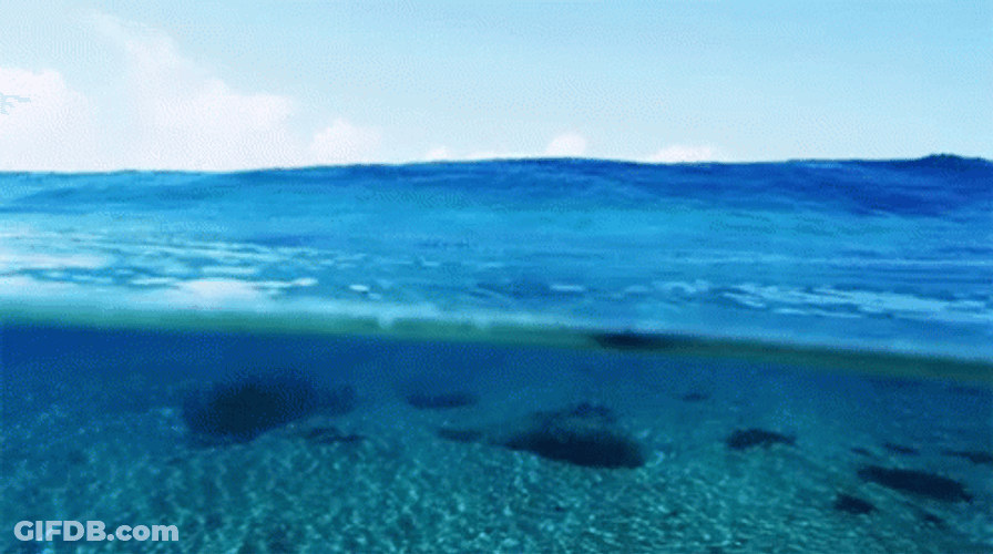 Animated Clear Water Sea Waves GIF