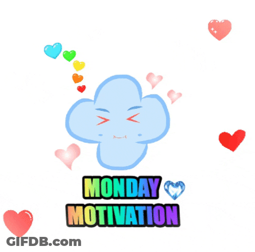 Animated Cloud Monday Rainbow Motivation GIF