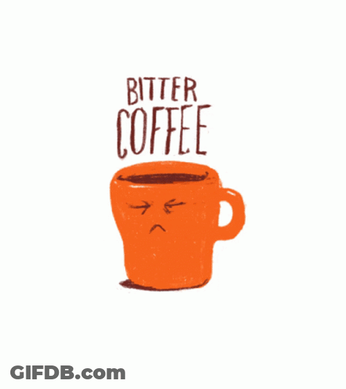 Animated Coffee But Bitter Orange Cup GIF