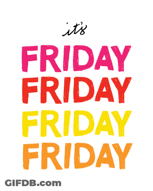 Animated Colorful Its Friday Meme Sticker GIF
