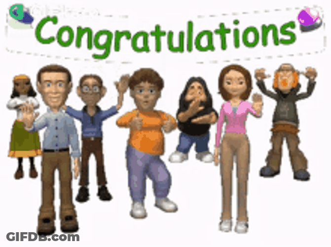 Animated Congratulations Celebration Party GIF
