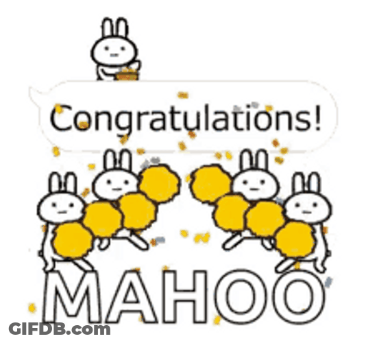 Animated Congratulations Cheering Confetti Sticker GIF