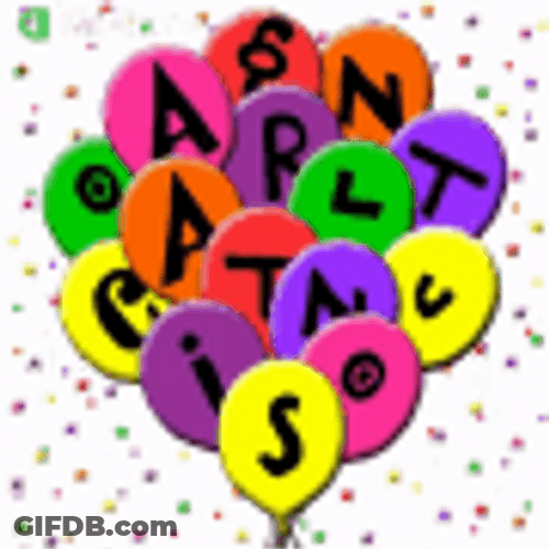 Animated Congratulations Colorful Balloons GIF