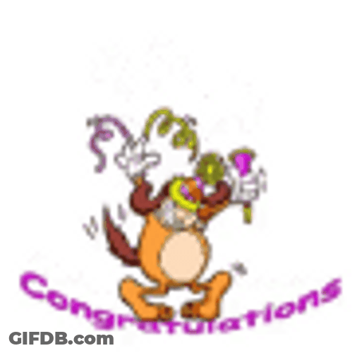 Animated Congratulations Jumping Up And Down GIF