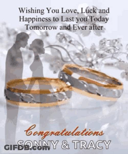 Animated Congratulations Newly Wed Ring GIF