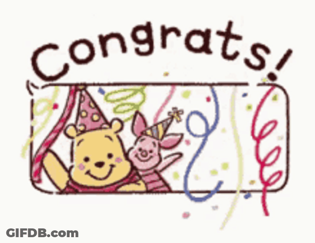 Animated Congratulations Winnie The Pooh GIF