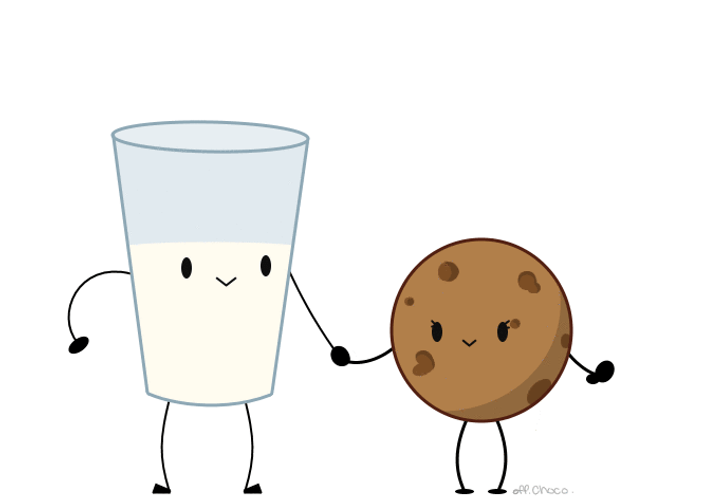 Animated Cookies And Milk GIF