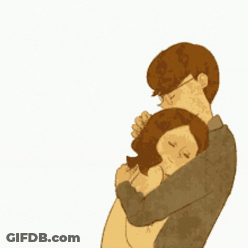 Animated Couple Abrazo GIF