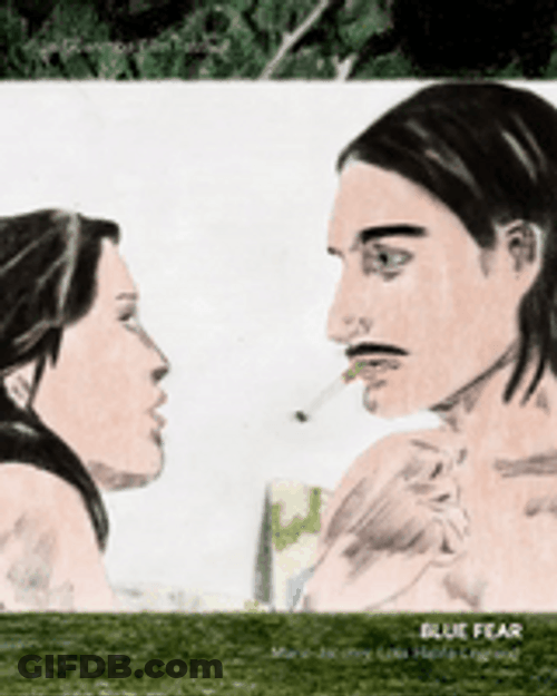 Animated Couple Passionate Kissing GIF