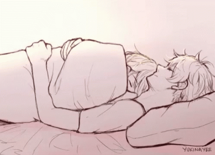Animated Couple Snuggles GIF