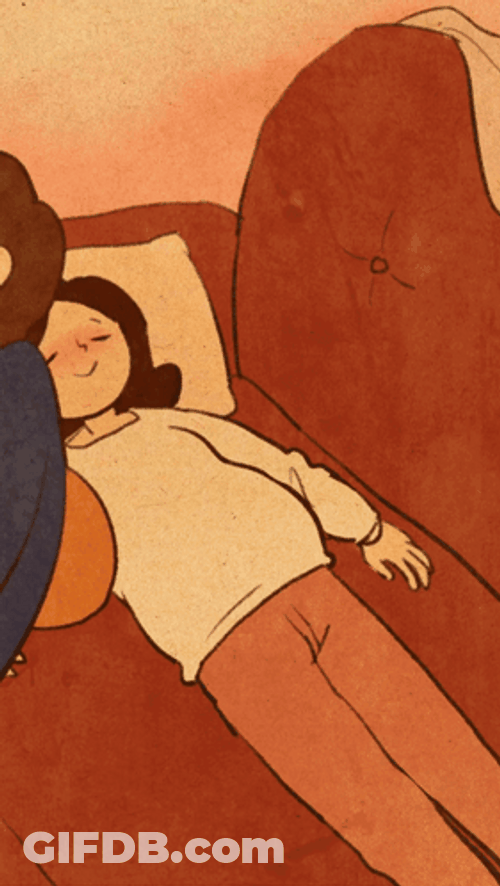 Animated Couple Tummy GIF