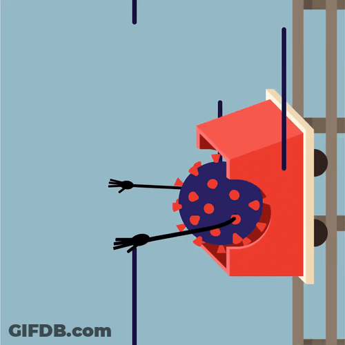 Animated Covid Ride Cart Upward GIF