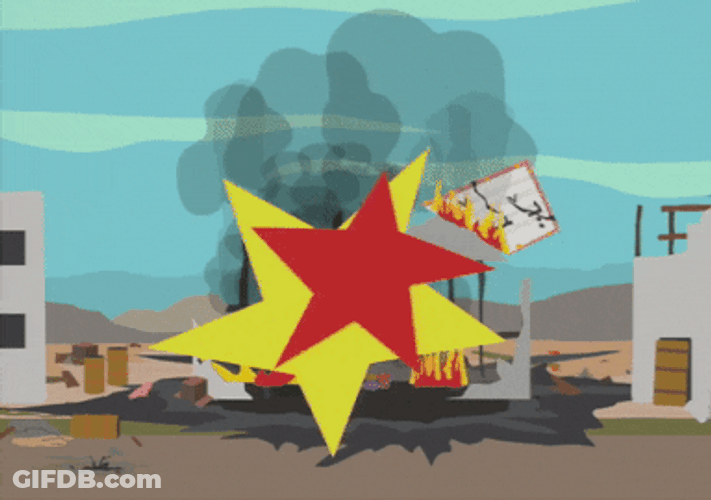 Animated Crash And Burn Fire Smoke GIF