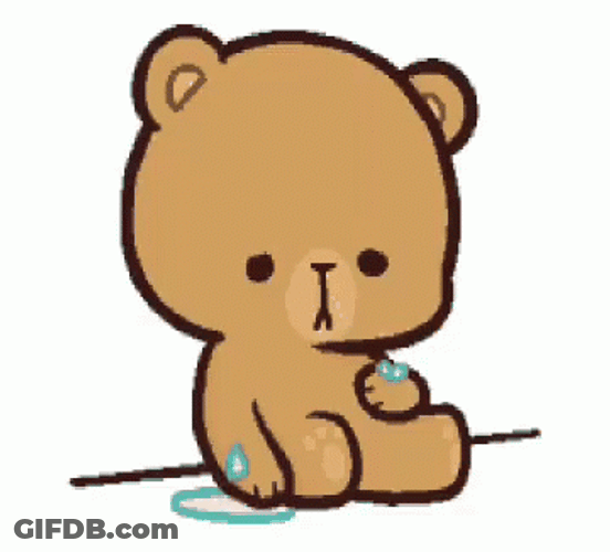 Animated Crying Bear GIF