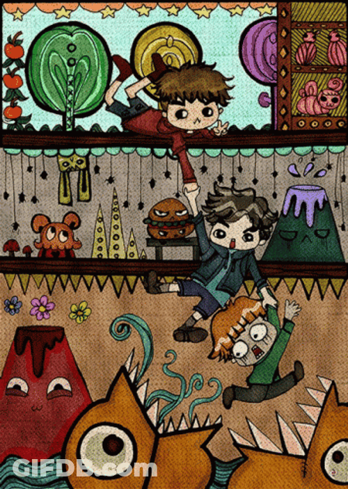 Animated Cute Abstract Mobile Art GIF