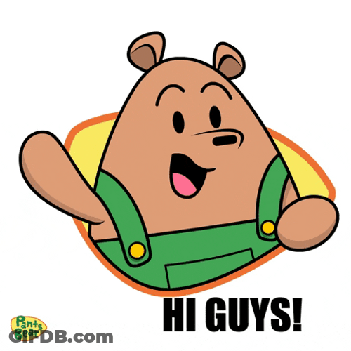 Animated Cute Bear Waving Hello Meme GIF