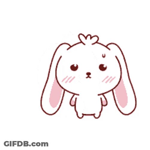 Animated Cute Bunny Sweating Profusely Anxiety GIF