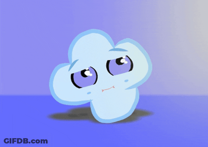 Animated Cute Cloud Monday Blues GIF