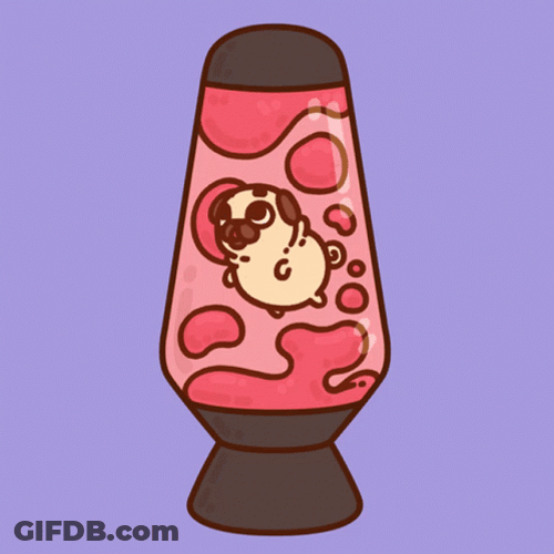 Animated Cute Dog Inside Lava Lamp GIF