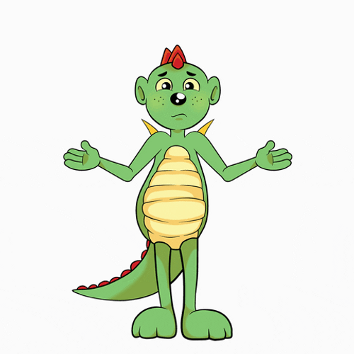 Animated Cute Dragon I Know Nothing GIF