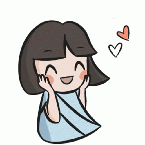 Animated Cute Girl Snickering Hee Hee GIF