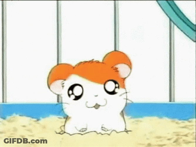 Animated Cute Hamtaro Smiling GIF