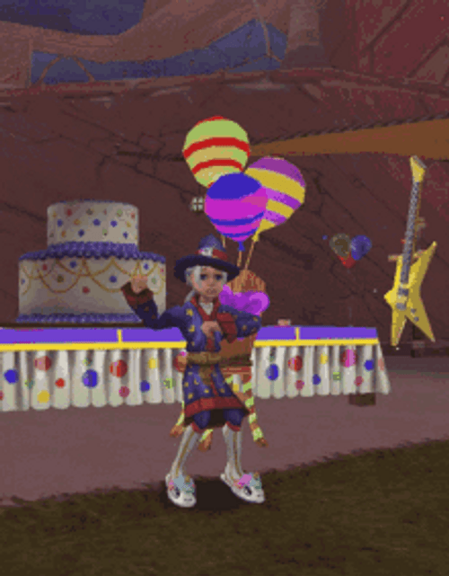 Animated Cute Monkey Birthday Balloons Dancing GIF