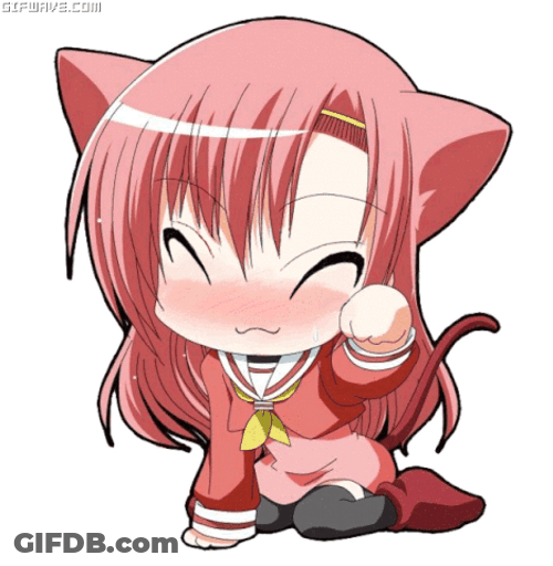 Animated Cute Neko Chibi Kawaii GIF