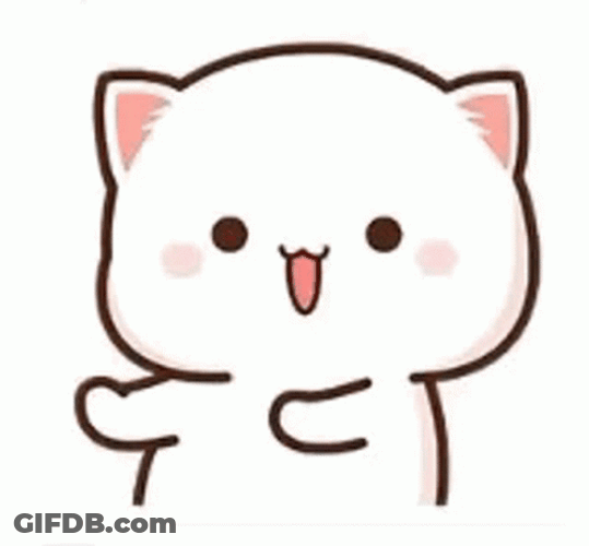 Animated Cute Peach Cat Dancing GIF