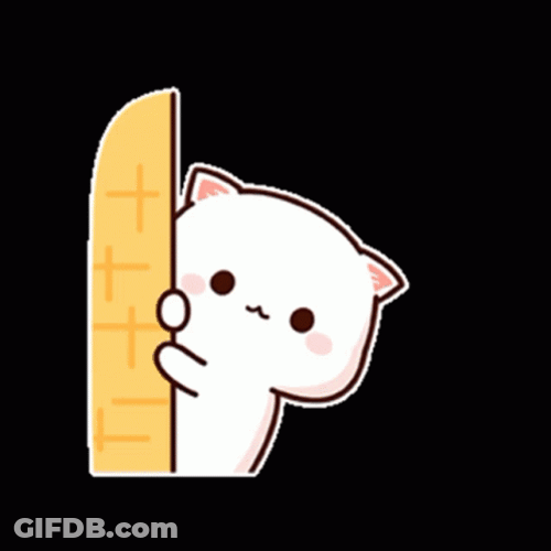 Animated Cute Peach Cat Peeking GIF