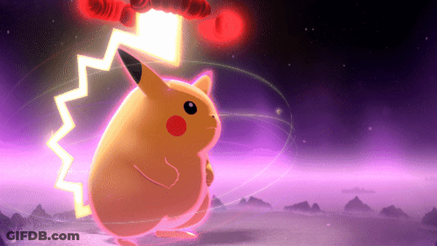 Animated Cute Pikachu Lightning GIF