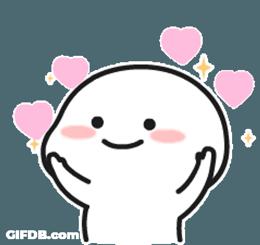 Animated Cute Quby Sending Hearts Sticker GIF