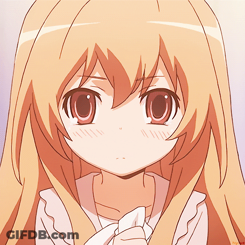 Animated Cute Taiga Aisaka Blinking GIF