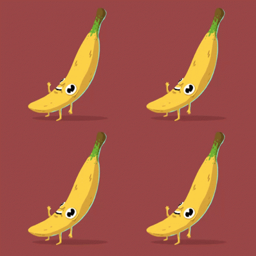 Animated Dancing Banana Fruit GIF