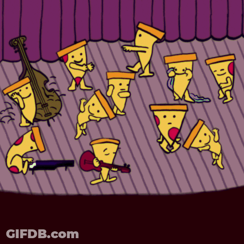 Animated Dancing Pizza Party GIF
