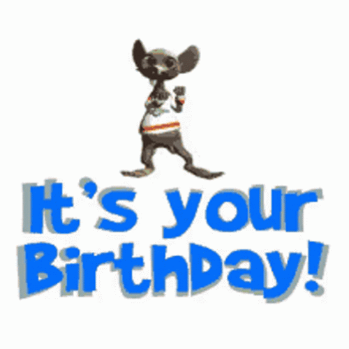 Animated Dancing Rat It's Your Birthday GIF