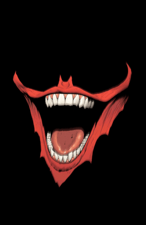Animated DC Supervillain Joker Mouth Laughing Out Loud GIF