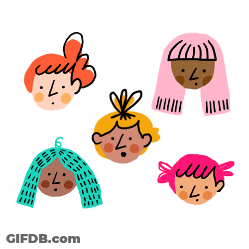 Animated Different Crazy Hair Style GIF