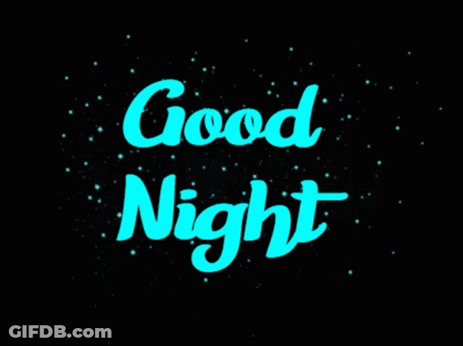 Animated Digital Good Night Text Design GIF