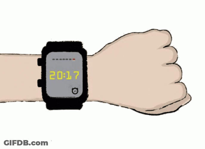 Animated Digital Wrist Watch GIF