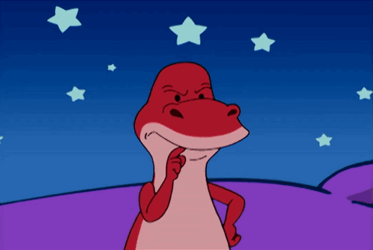 Animated Dinosaur Scratching GIF