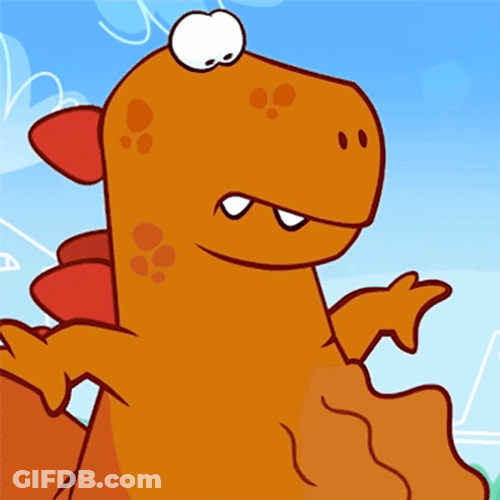 Animated Dinosaur Stomach Growling GIF