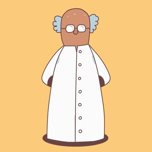 Animated Doctor Wiping His Sweaty Forehead GIF