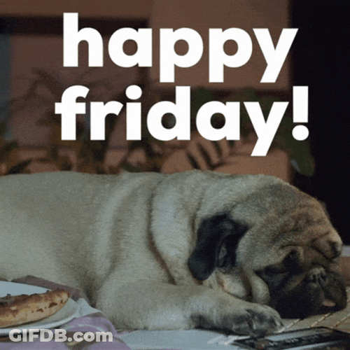 Animated Dog Happy Friday GIF