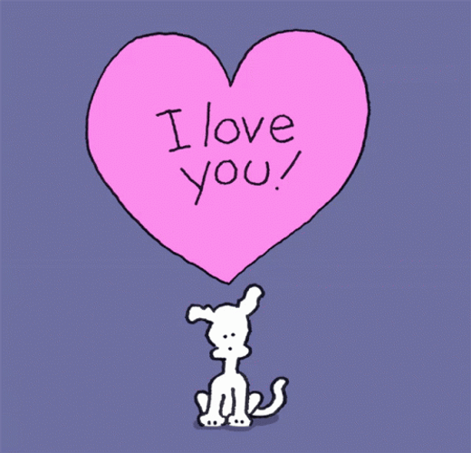 Animated Dog I Love You GIF